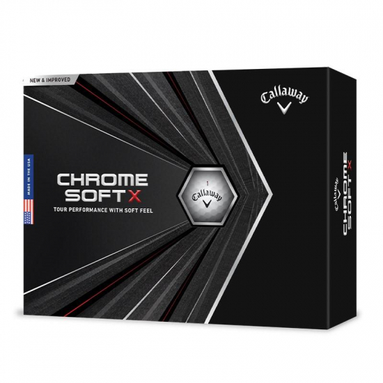 Callaway Chrome Soft X - 12 Golfballer i gruppen Golfhandelen / Golfballer  / Nye Golfballer hos Golfhandelen Ltd (ChromeSoftX 12)